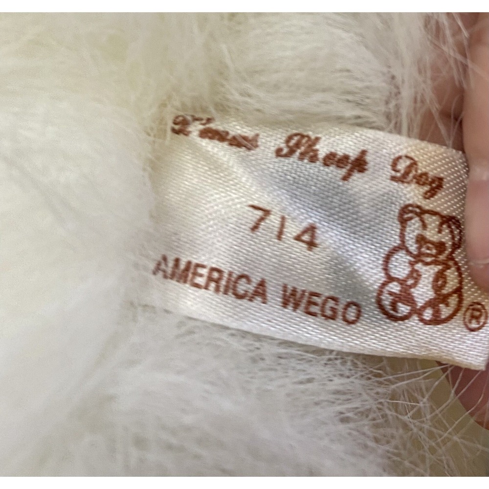 12" X'mas Sheep Dog 714 America Wego Fiesta Made in Korea Black & White See Pics - Picture 9 of 10